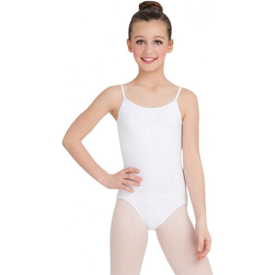 imageCapezio Big Girls Classics Camisole Leotard with Adjustable StrapsWhite