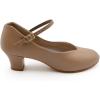 imageCapezio Womens Junior Footlight Character Dance Shoes Professional Dance Shoes for Women Suitable for Many Dance Styles Comfortable ampamp Supportive Dance HeelsCaramel