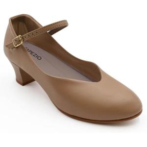 imageCapezio Womens Junior Footlight Character Dance Shoes Professional Dance Shoes for Women Suitable for Many Dance Styles Comfortable ampamp Supportive Dance HeelsCaramel