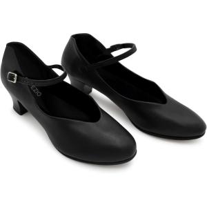 imageCapezio Womens Junior Footlight Character Dance Shoes Professional Dance Shoes for Women Suitable for Many Dance Styles Comfortable ampamp Supportive Dance HeelsBlack
