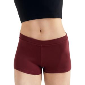 imageCapezio Womens Team Basic Boy Cut Low Rise ShortMaroon
