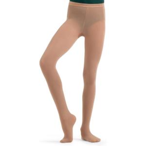 imageCapezio girls Ultra Soft Self Knit Waistband TightLight Suntan