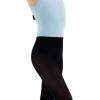 imageCapezio Girls Ultra Soft Self Knit Waistband Stirrup Tight  GirlsBlack