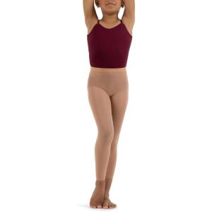 imageCapezio Girls Hold ampamp Stretch Footless Tight SocksSuntan