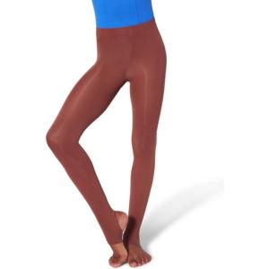 imageCapezio Girls Ultra Soft Self Knit Waistband Stirrup Tight  GirlsChestnut