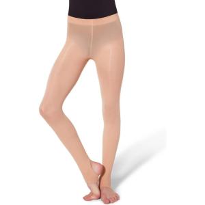 imageCapezio Girls Ultra Soft Self Knit Waistband Stirrup Tight  GirlsShortbread