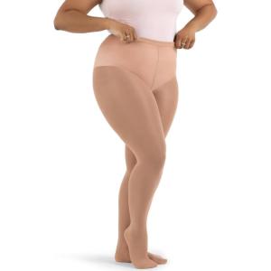 imageCapezio Womens Hold ampamp Stretch Plus Footed TightsLight Suntan