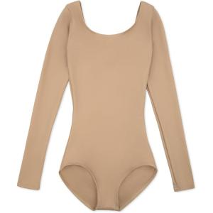 imageCapezio Girls Team Basics Long Sleeve LeotardNude