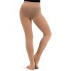 image:imageCapezio Little Girls Ultra Soft Self Knit Waistband Footed TightLight Tan