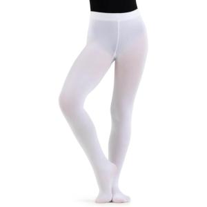 image:imageCapezio Little Girls Ultra Soft Self Knit Waistband Footed TightWhite